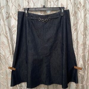 New York Clothing Co Denim Black Skirt with Chain Detail Size 10